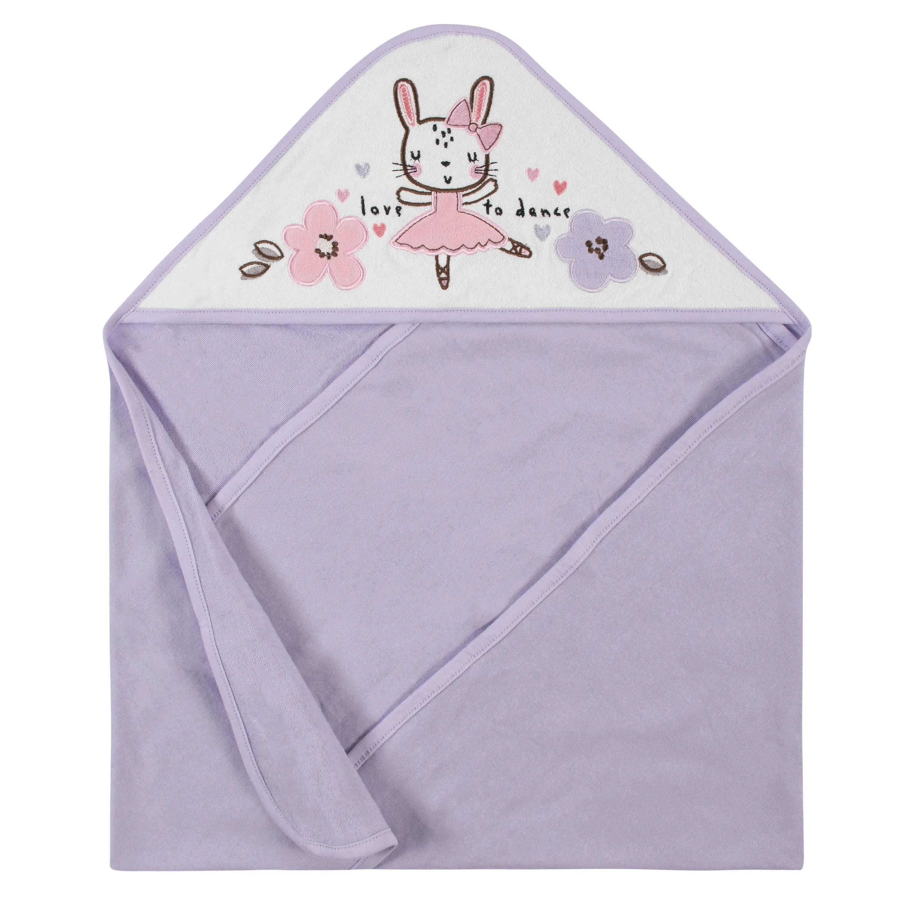 12-Piece Girls Bunny Ballerina Hooded Towel & Washcloth Set