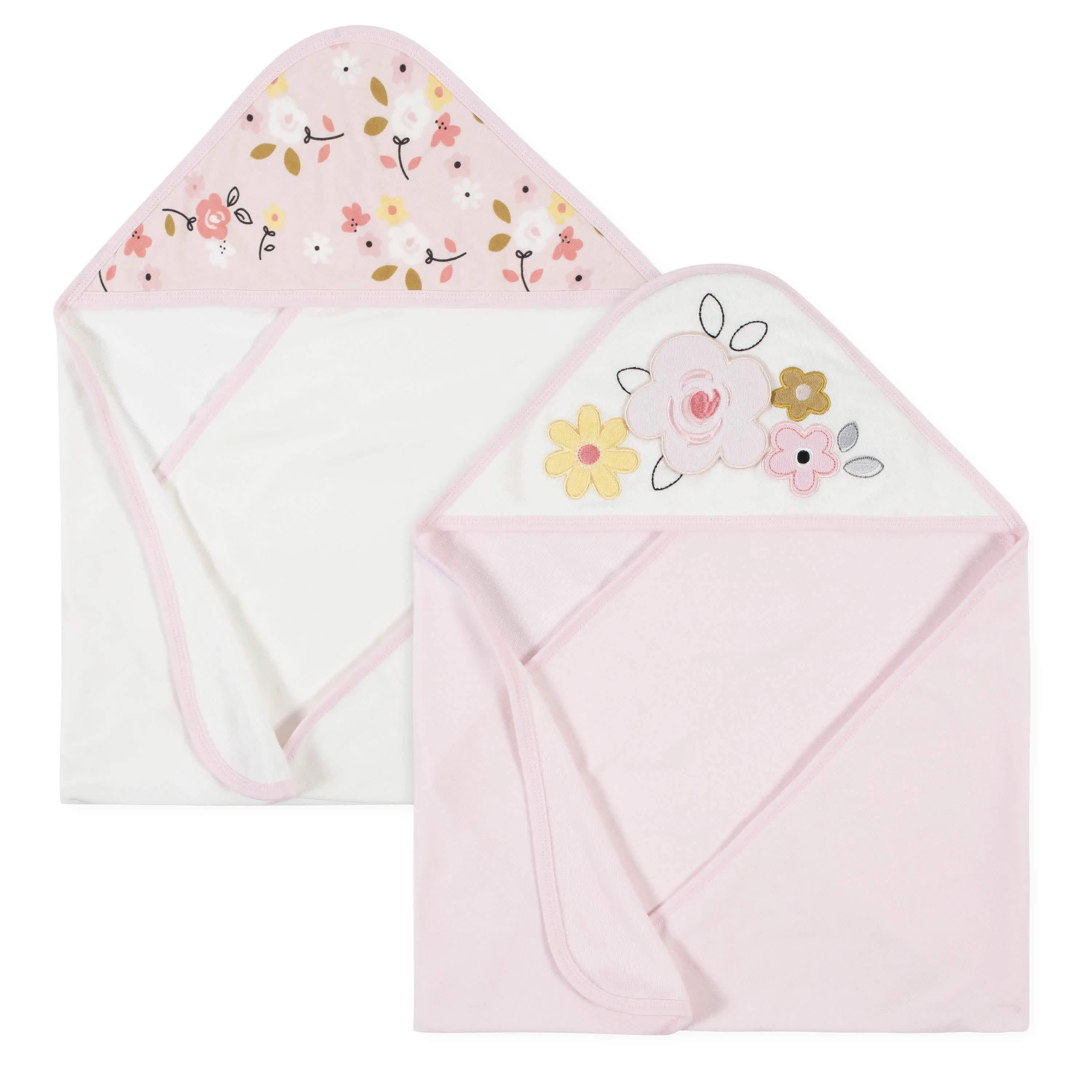 2-Pack Baby Girls Ballerina Hooded Towels