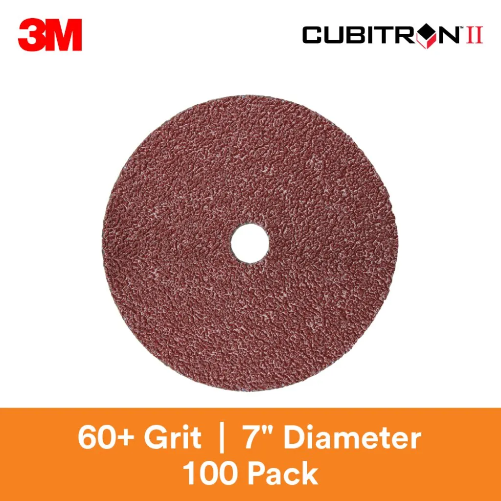 3M Cubitron II Fibre Disc 982C, 60 , 7 in x 7/8 in, Die 700BB