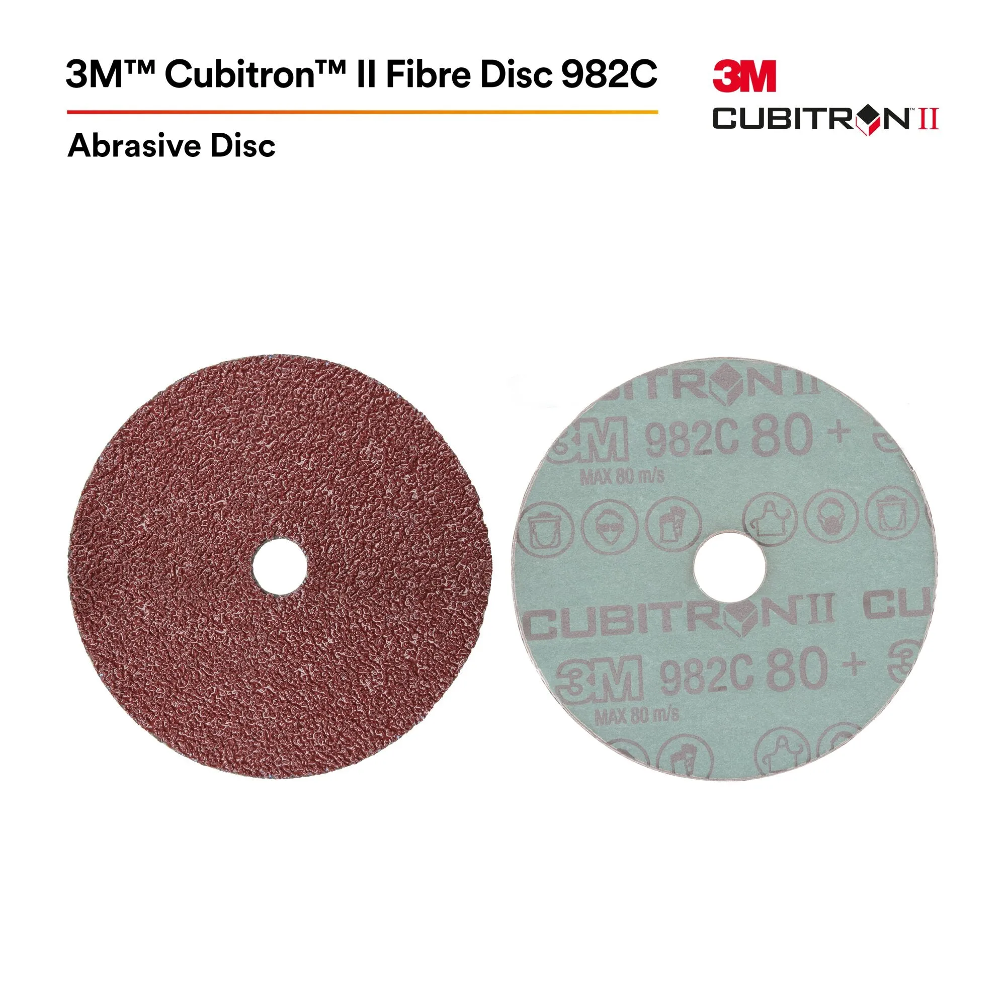 3M Cubitron II Fibre Disc 982C, 60 , 7 in x 7/8 in, Die 700BB