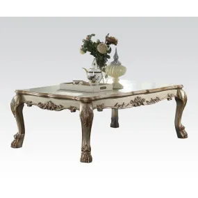 ACME Dresden Coffee Table in Gold Patina & Bone 83160