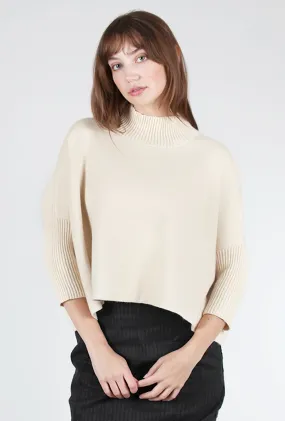 Aja Cropped Sweater, Ecru