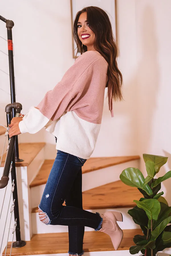 Always And Forever Sweater In Blush