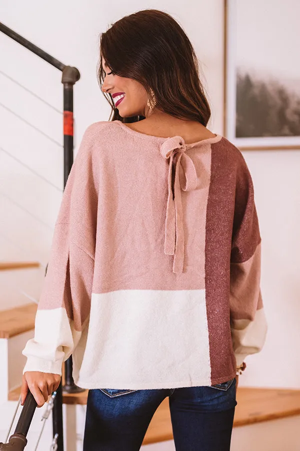 Always And Forever Sweater In Blush