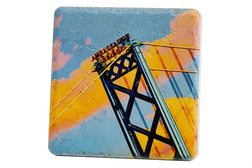 Ambassador Bridge Porcelain Tile Coaster