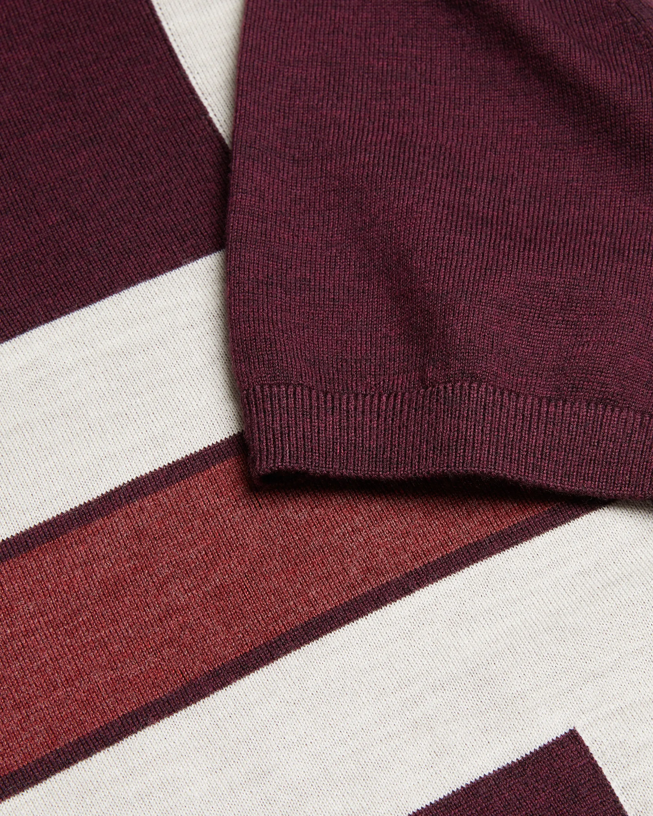 Ambler Ss T Colour Block Polo Maroon