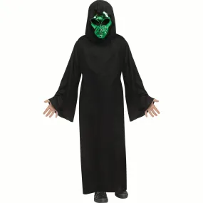 Area-51 Alien Costume for Kids, Hooded Black Robe