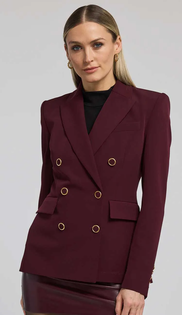 Arielle Crepe Blazer Malbec