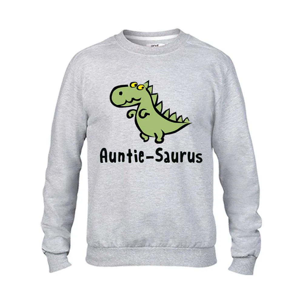 Auntie-Saurus & Tricera-Niece/Nephew Matching Grey Sweaters (MRK X)