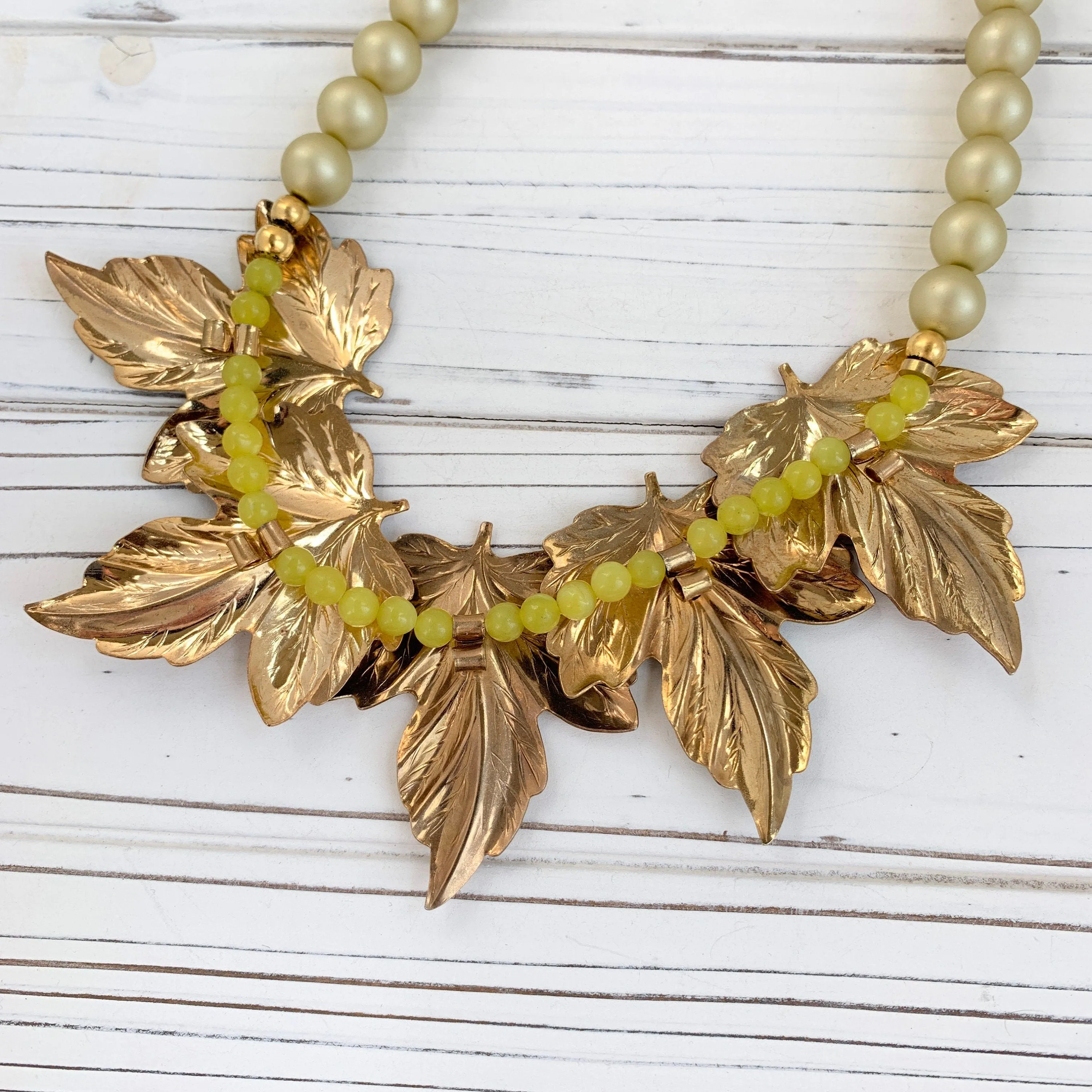 Autumn Leaves Statement Necklace