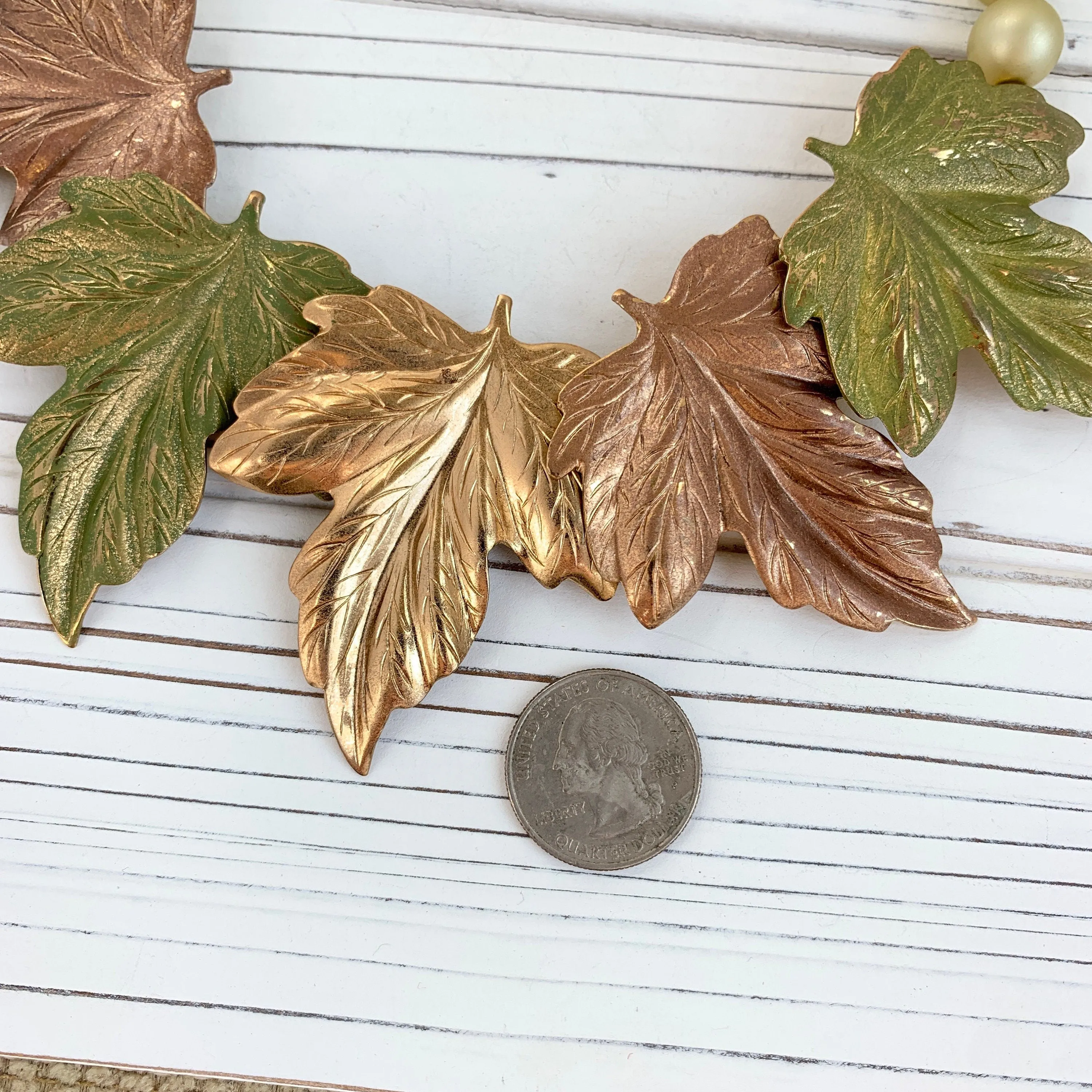 Autumn Leaves Statement Necklace