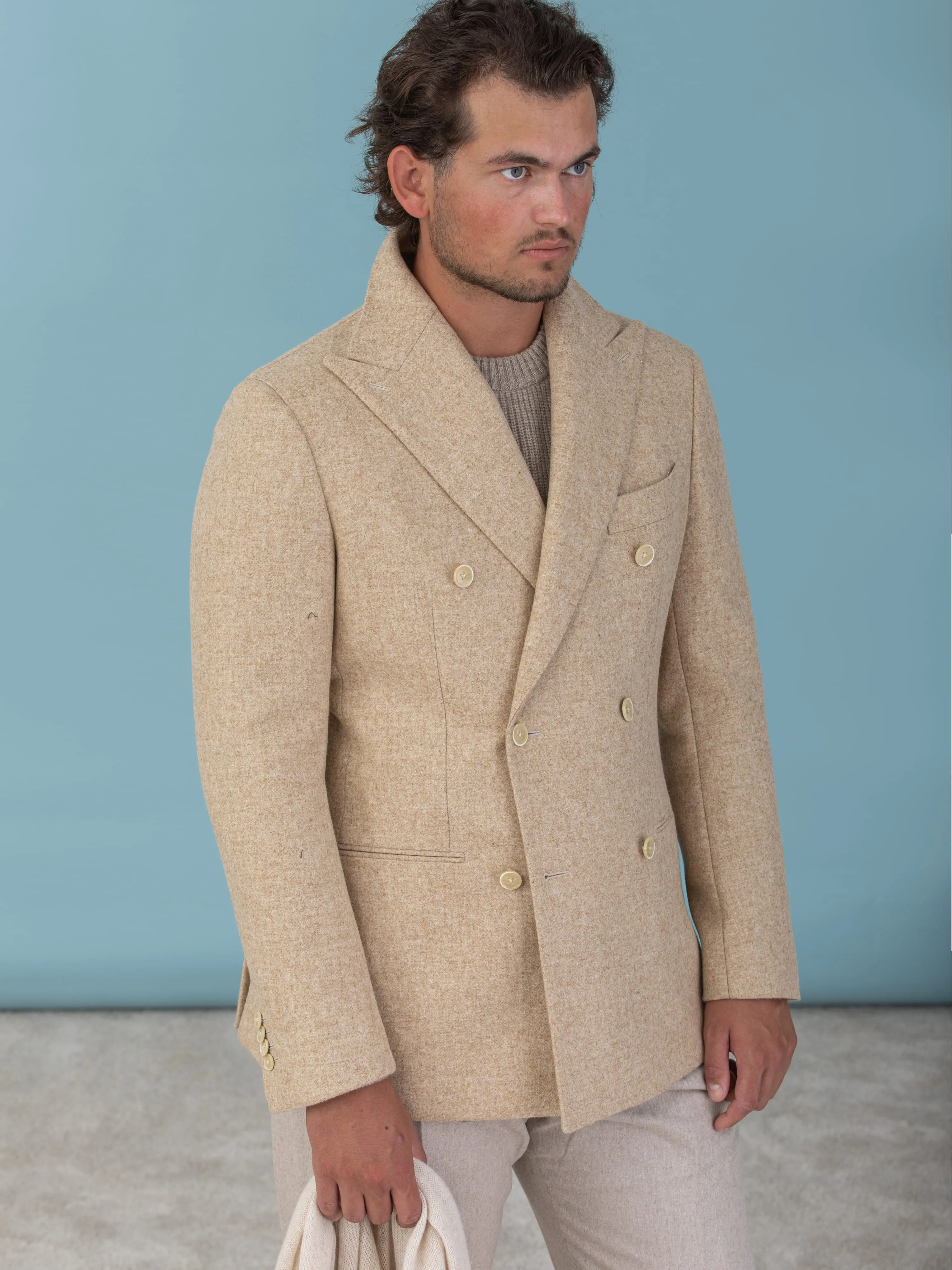 Beige Lambswool Jacket