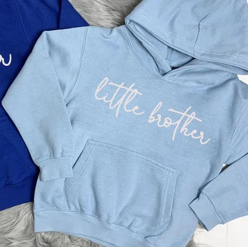 Big Brother/Little Brother Matching Script Hoodies (MRK X)