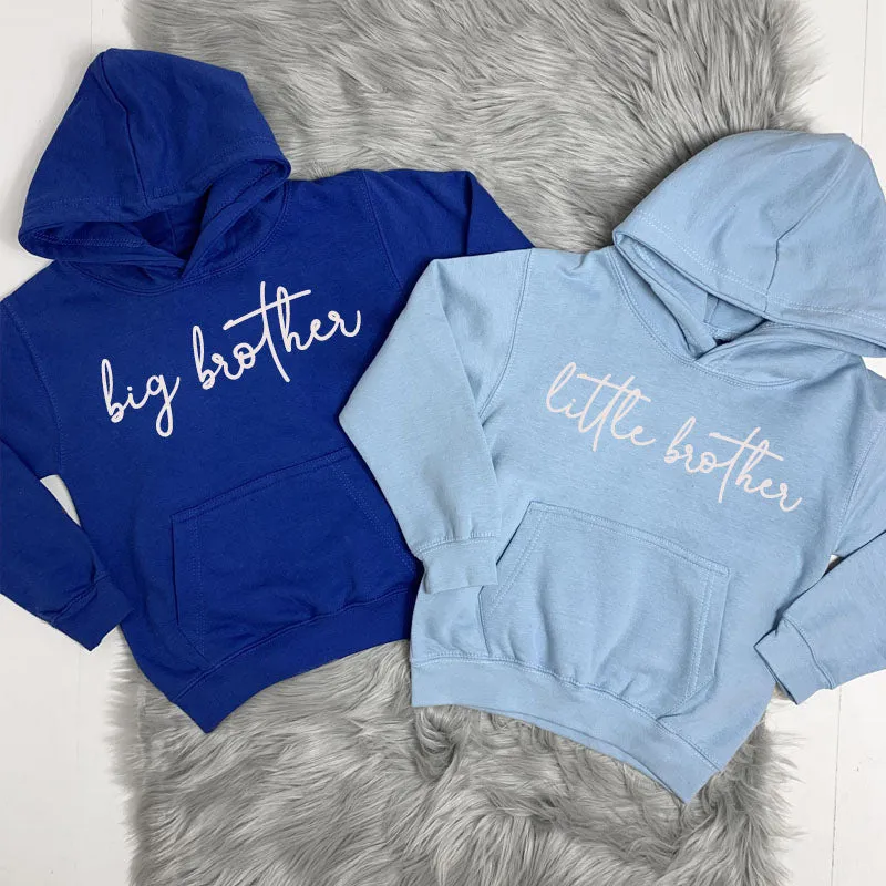 Big Brother/Little Brother Matching Script Hoodies (MRK X)