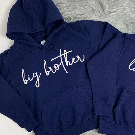 Big Brother/Little Sister Matching Script Hoodies (MRK X)