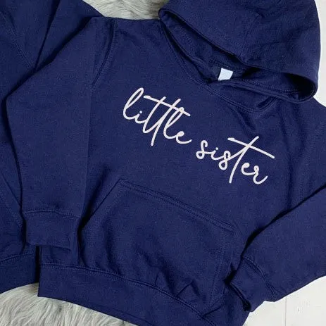 Big Brother/Little Sister Matching Script Hoodies (MRK X)