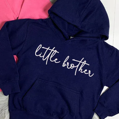 Big Sister/Little Brother Matching Script Hoodies (MRK X)