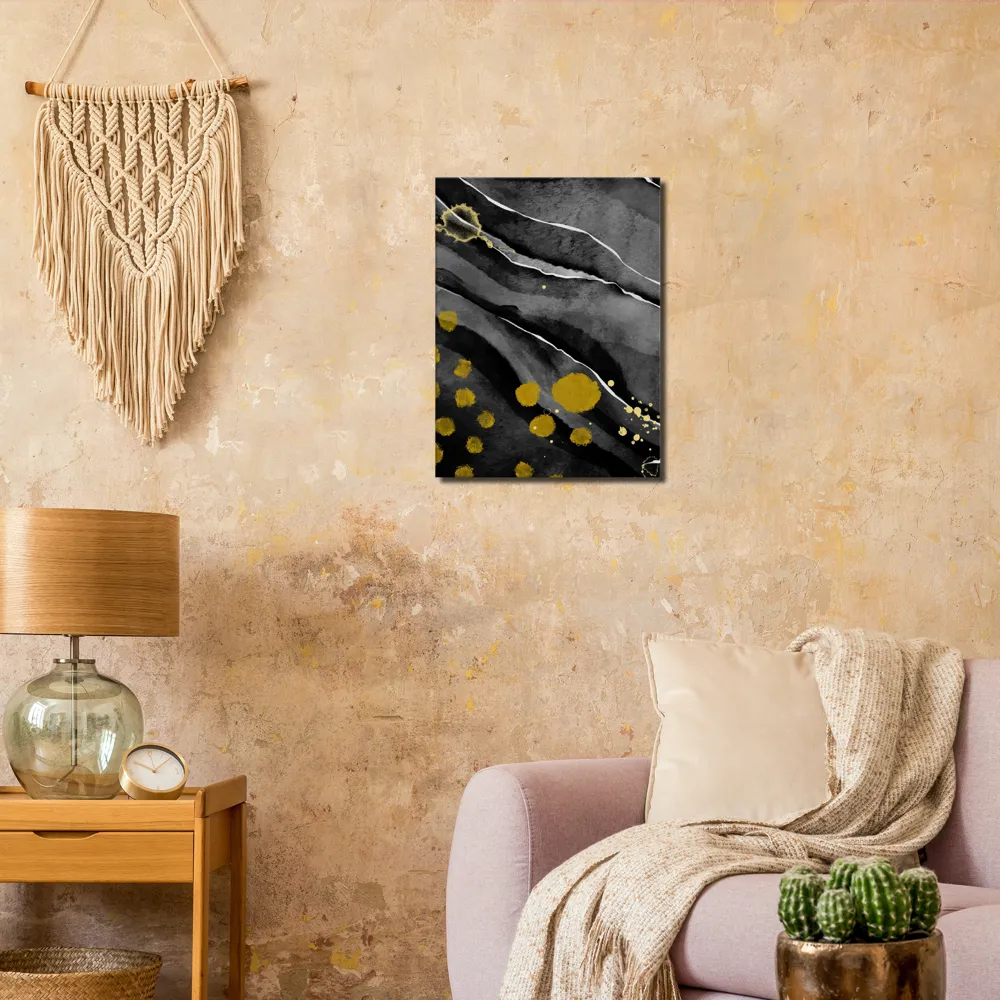 Black and gold Canvas digital print