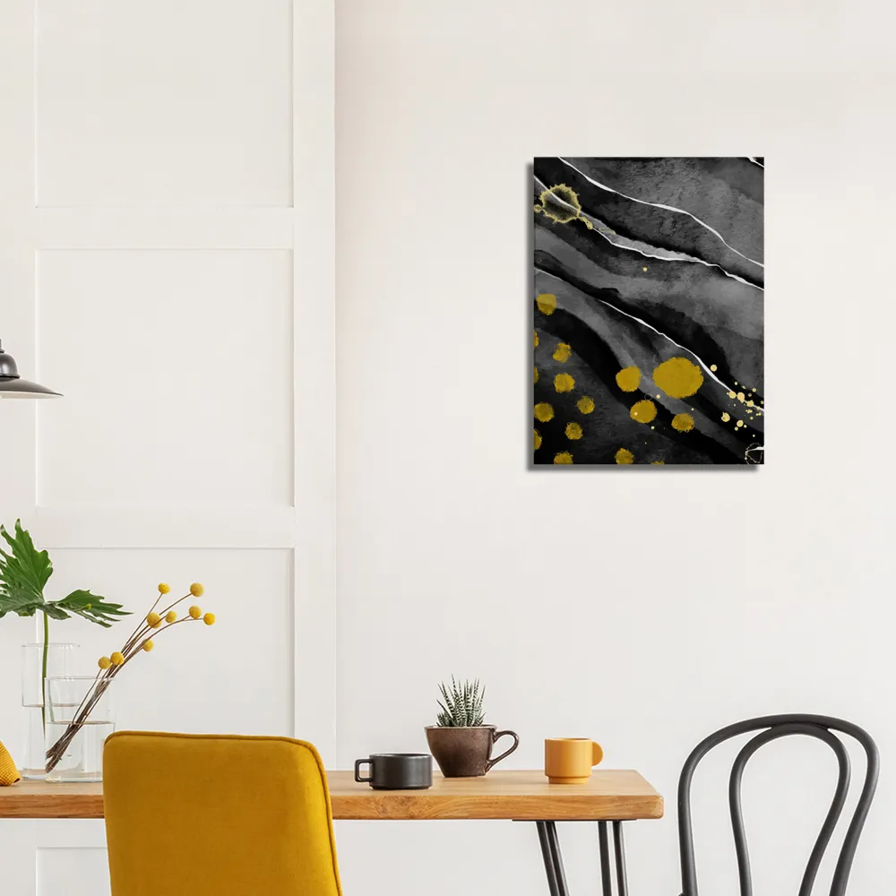 Black and gold Canvas digital print