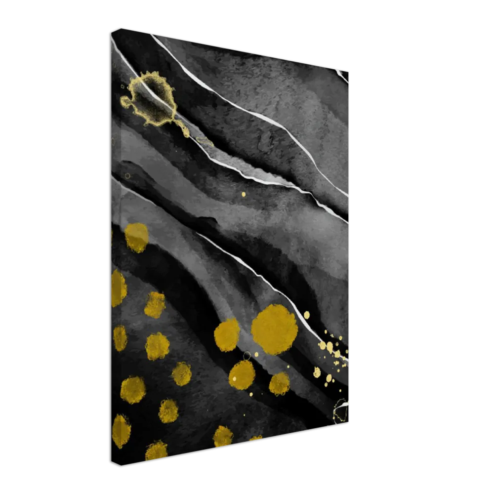 Black and gold Canvas digital print