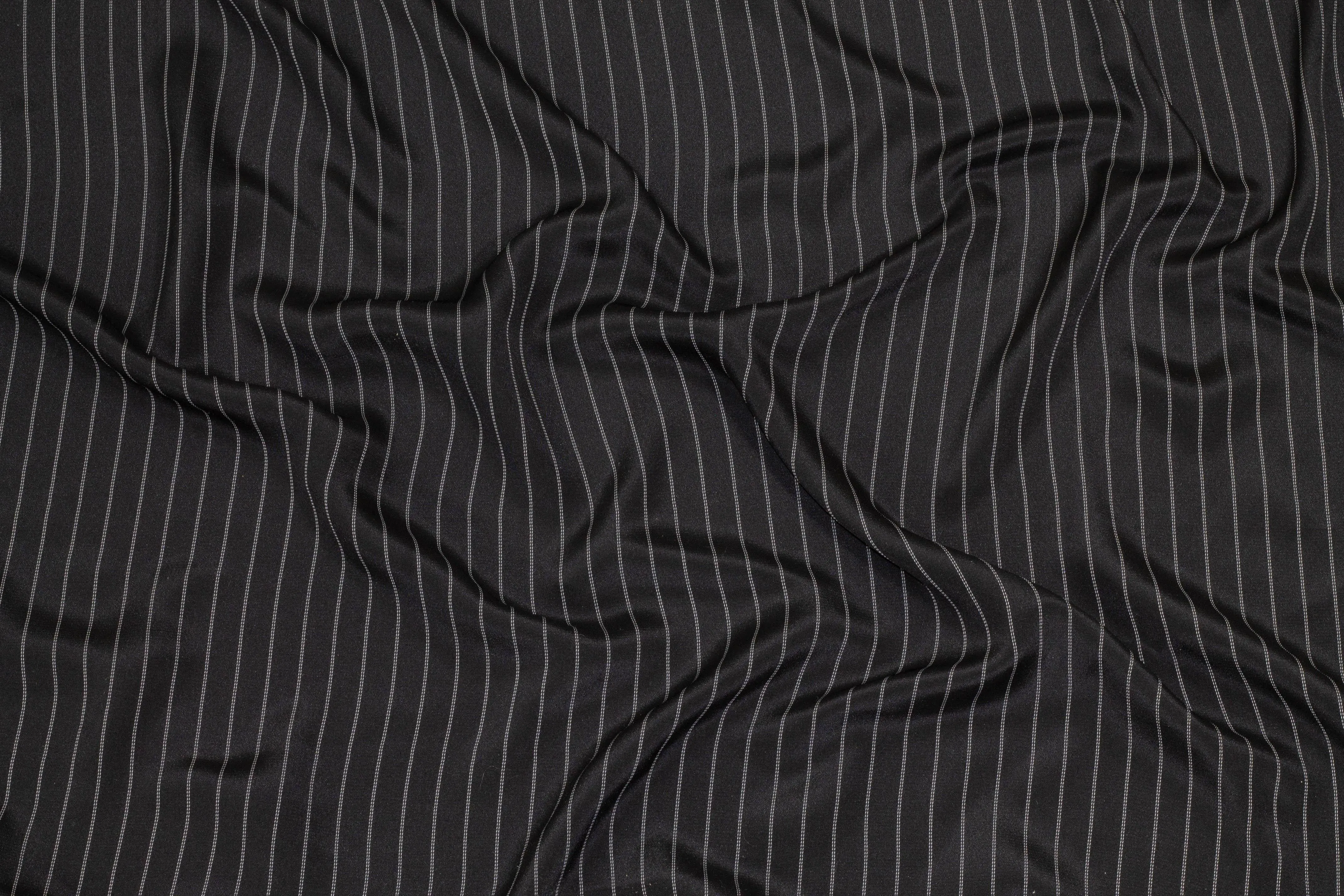 Black and Gray Striped 4-Ply Silk