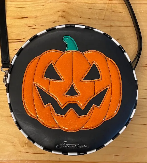 Black and Orange Jack O' Lantern Bag by Astro Betty