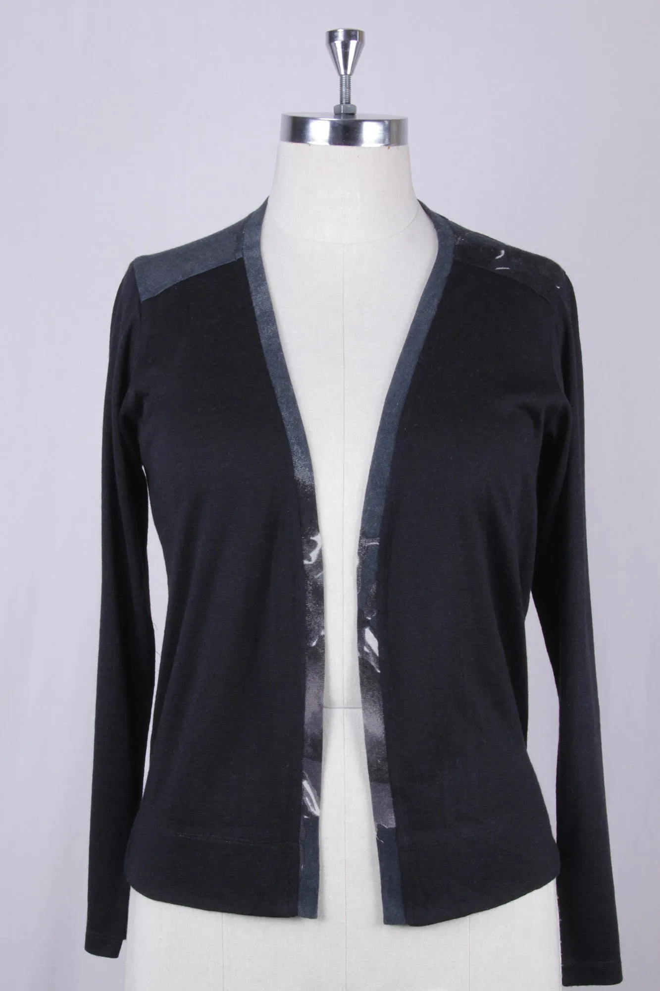 Black Cashmere Silk Cardigan