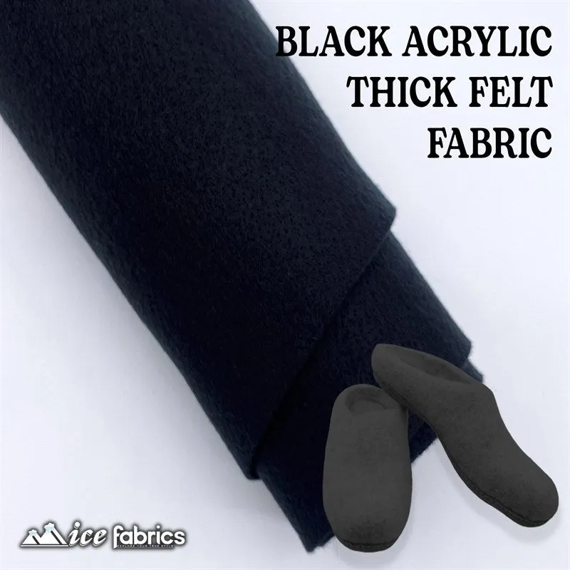 Black Felt Material Acrylic Felt Material 1.6mm Thick