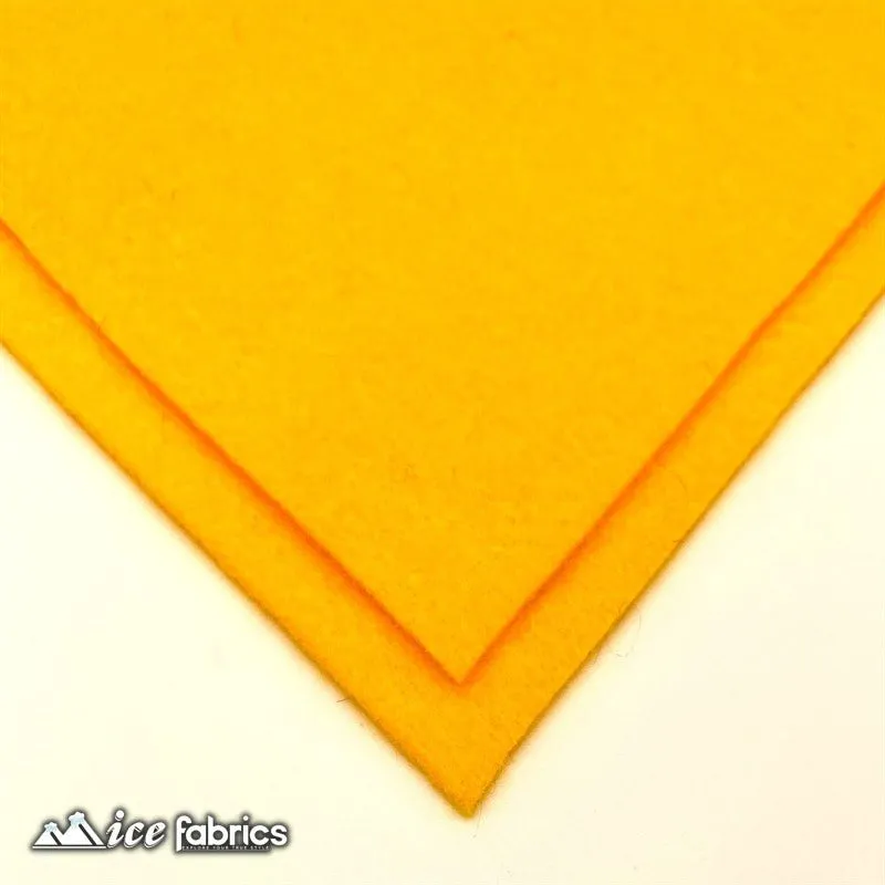 Bright Gold Acrylic Felt Fabric / 1.6mm Thick _ 72” Wide