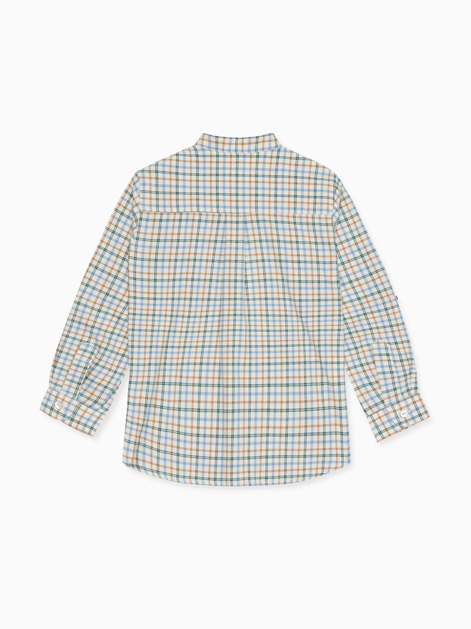 Camel Check Jazmin Long Sleeve Boy Shirt