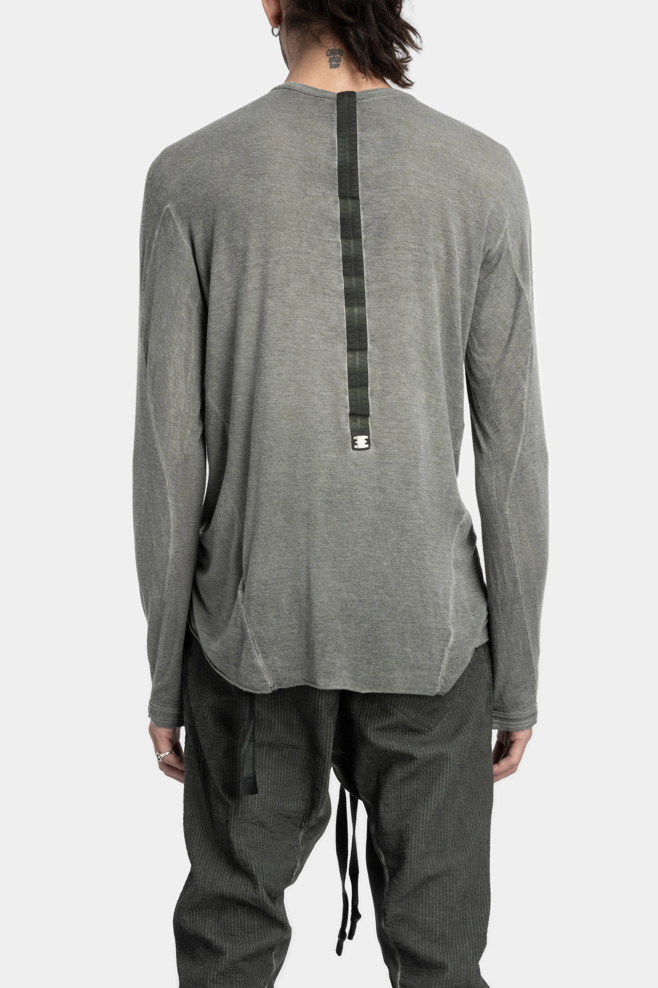 Cashmere blend long sleeve T-Shirt, Army