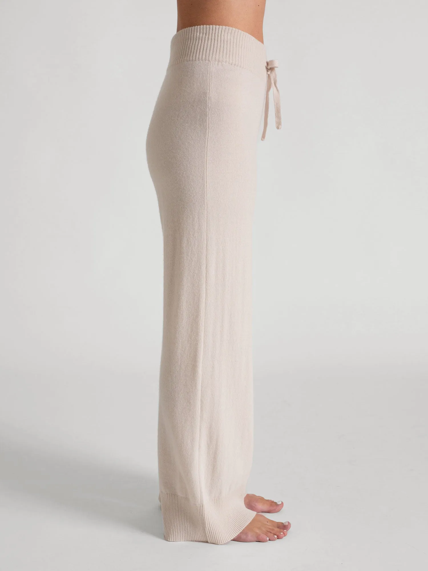 Cashmere pants "Lux pants" - pearl