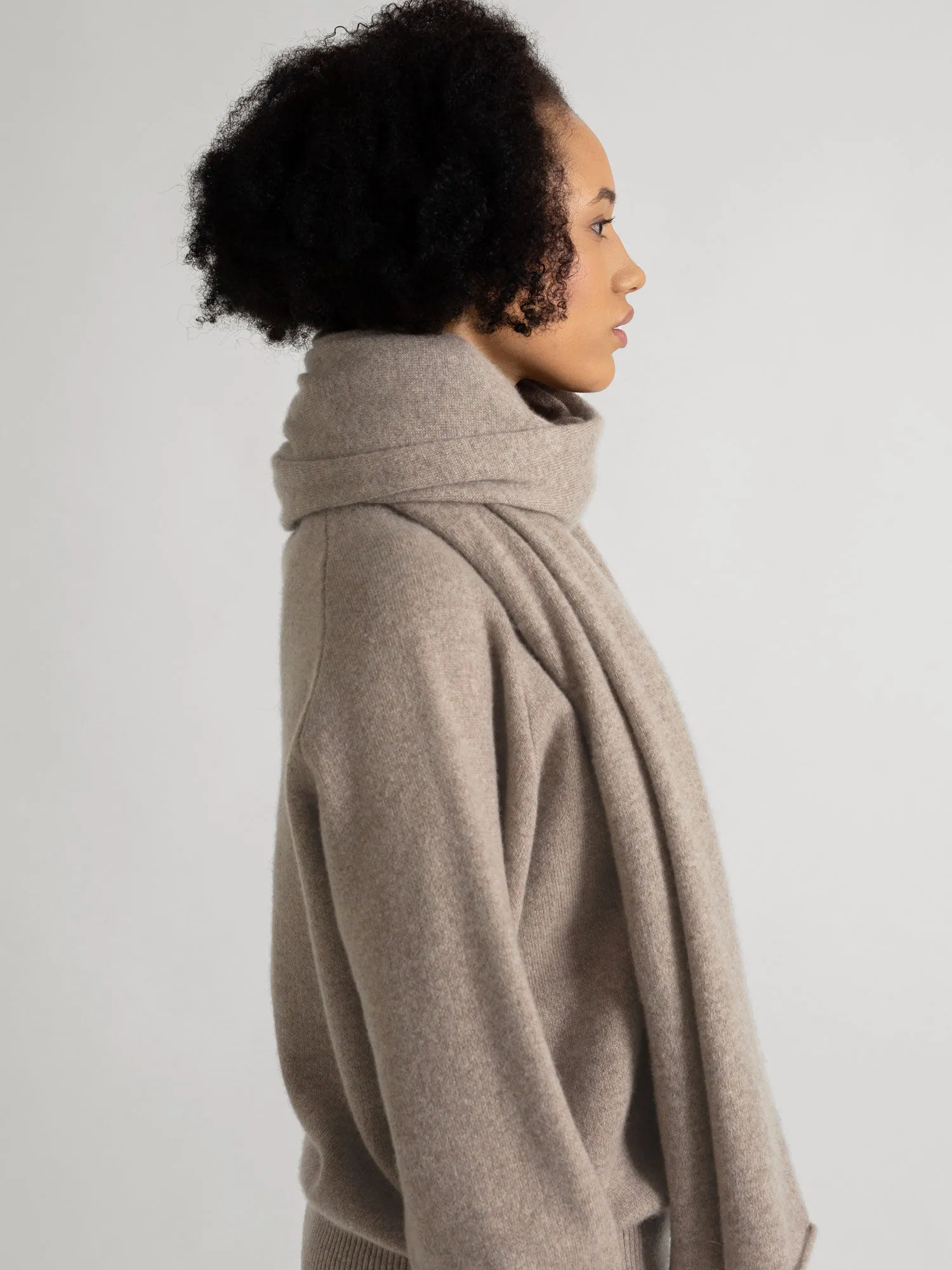 Cashmere scarf "Signature" - toast