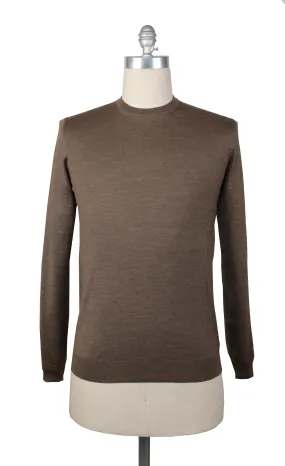 Cesare Attolini Brown Crewneck Sweater