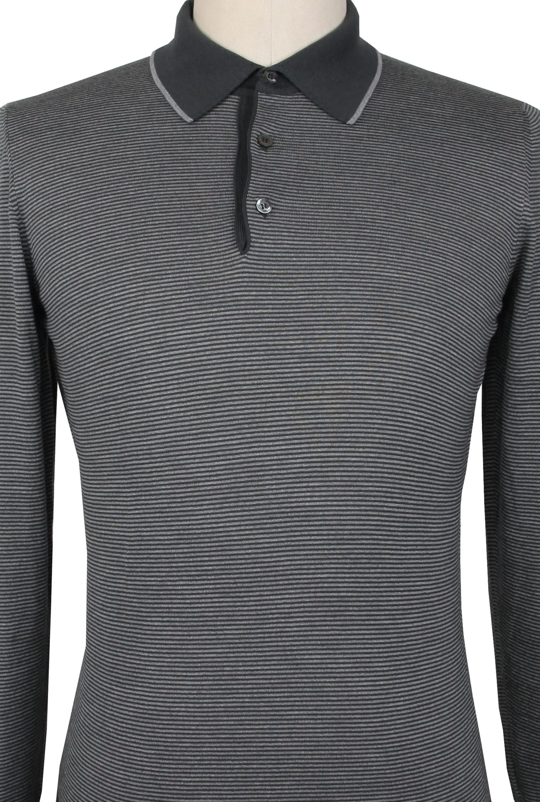 Cesare Attolini Gray 1/4 Button Sweater