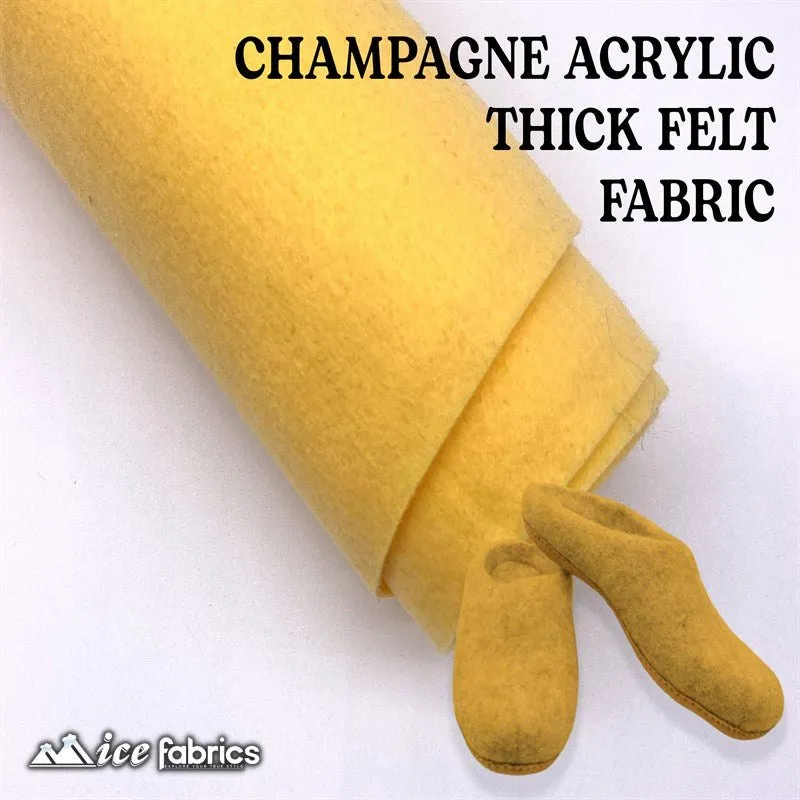 Champagne Acrylic Wholesale Felt Fabric 1.6mm Thick