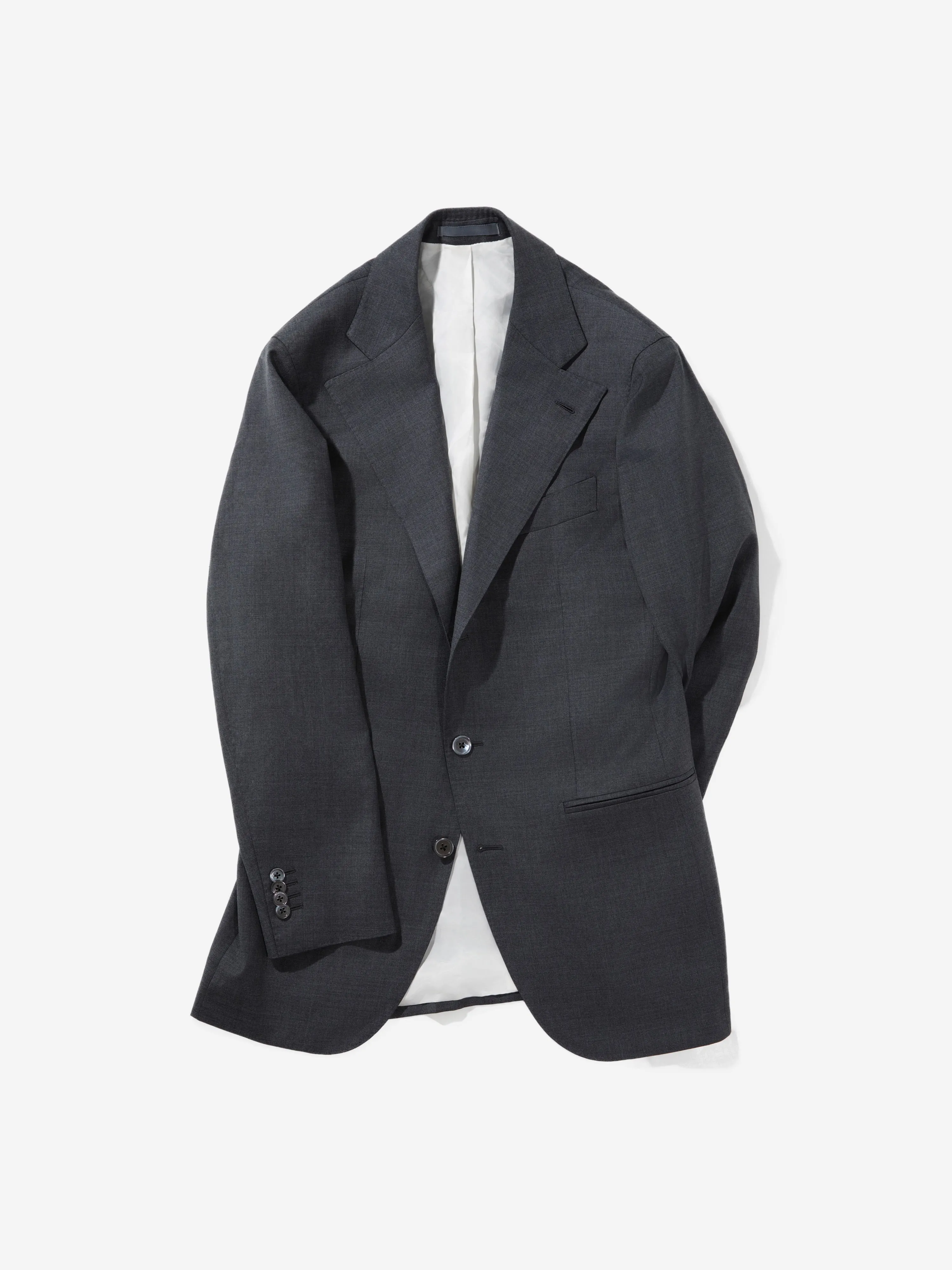 Charcoal Grey S130 Wool Suit (SB)