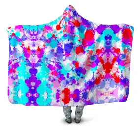 Cherry Frost Paint Splatter Hooded Blanket