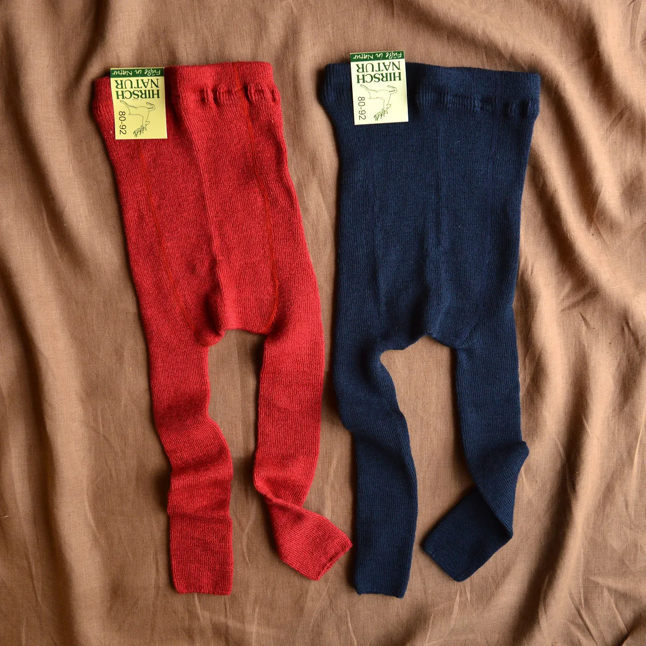 Child's Footless Tights in Organic Wool/Cotton (0-10y)