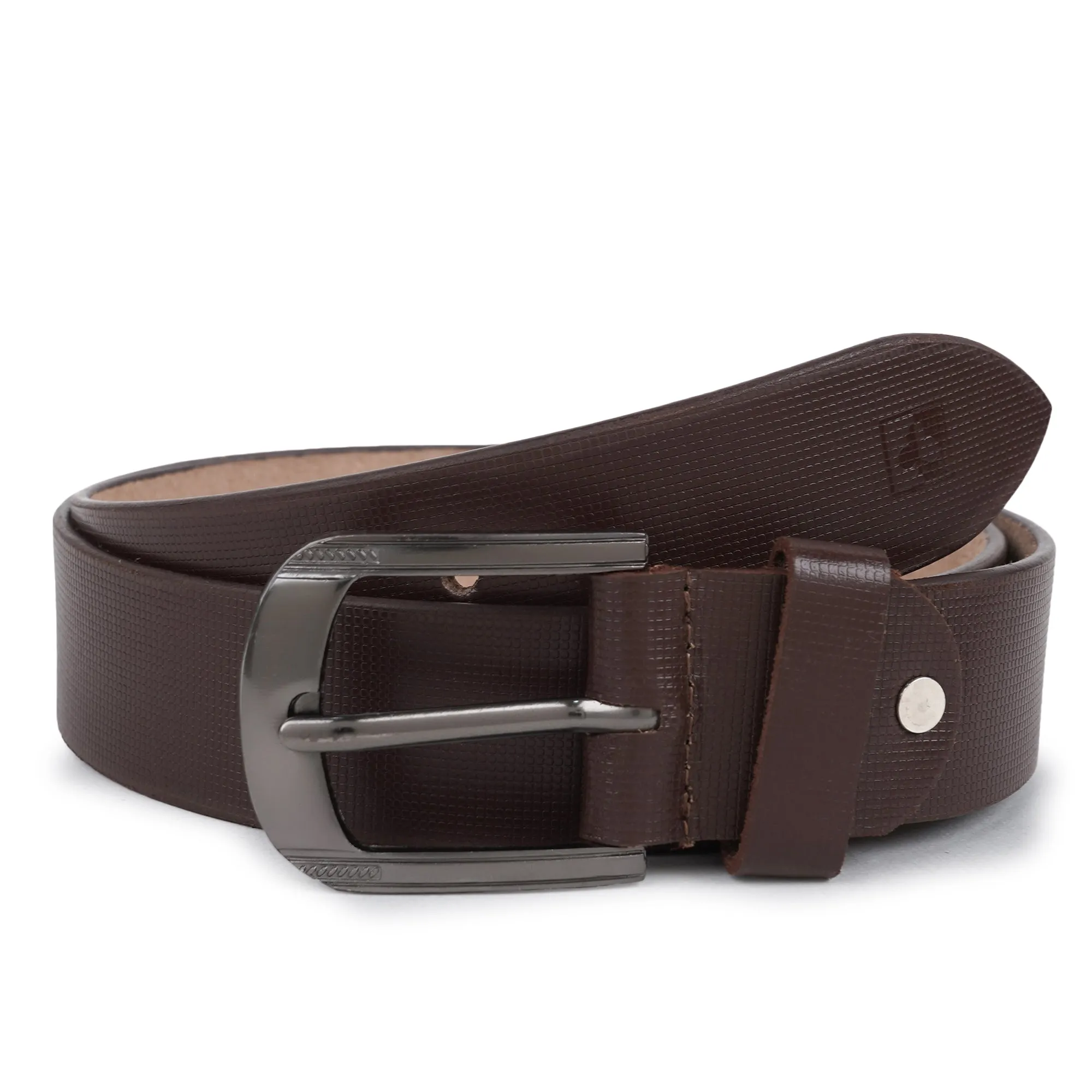 CIMONI Casual Genuine Leather Brown Formal Travel Belt For Men ( 1 Year Gurantee)