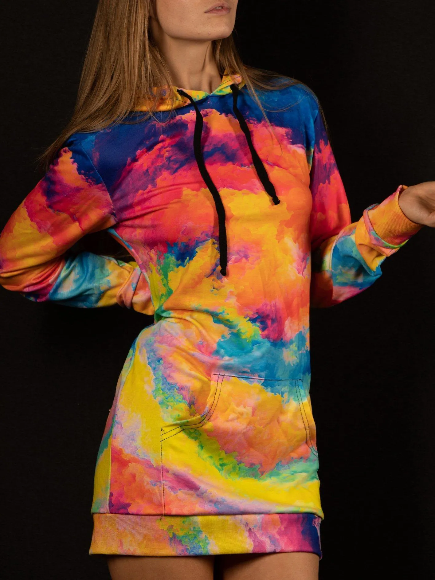 Color Storm Hooded Dress