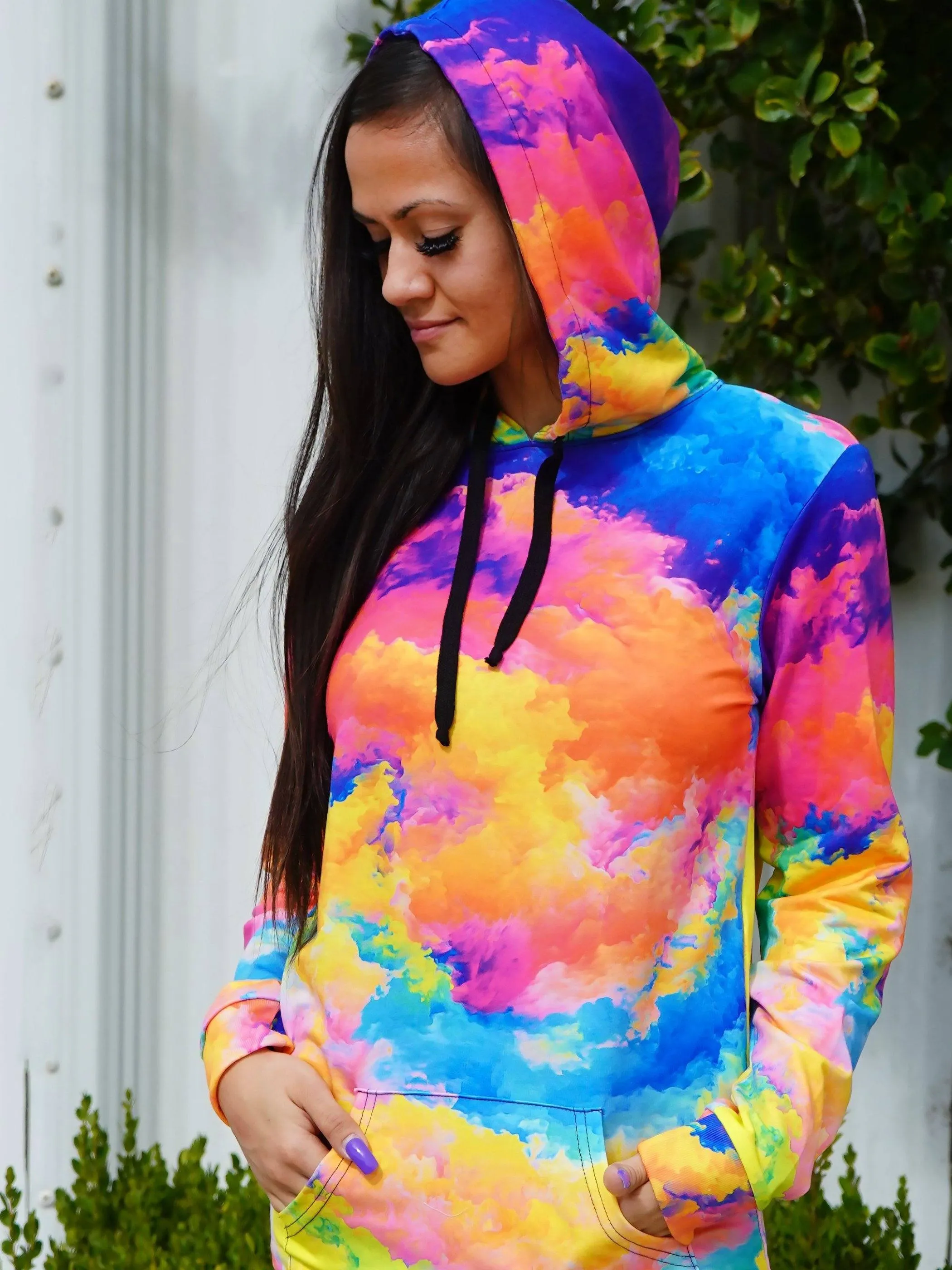 Color Storm Hooded Dress