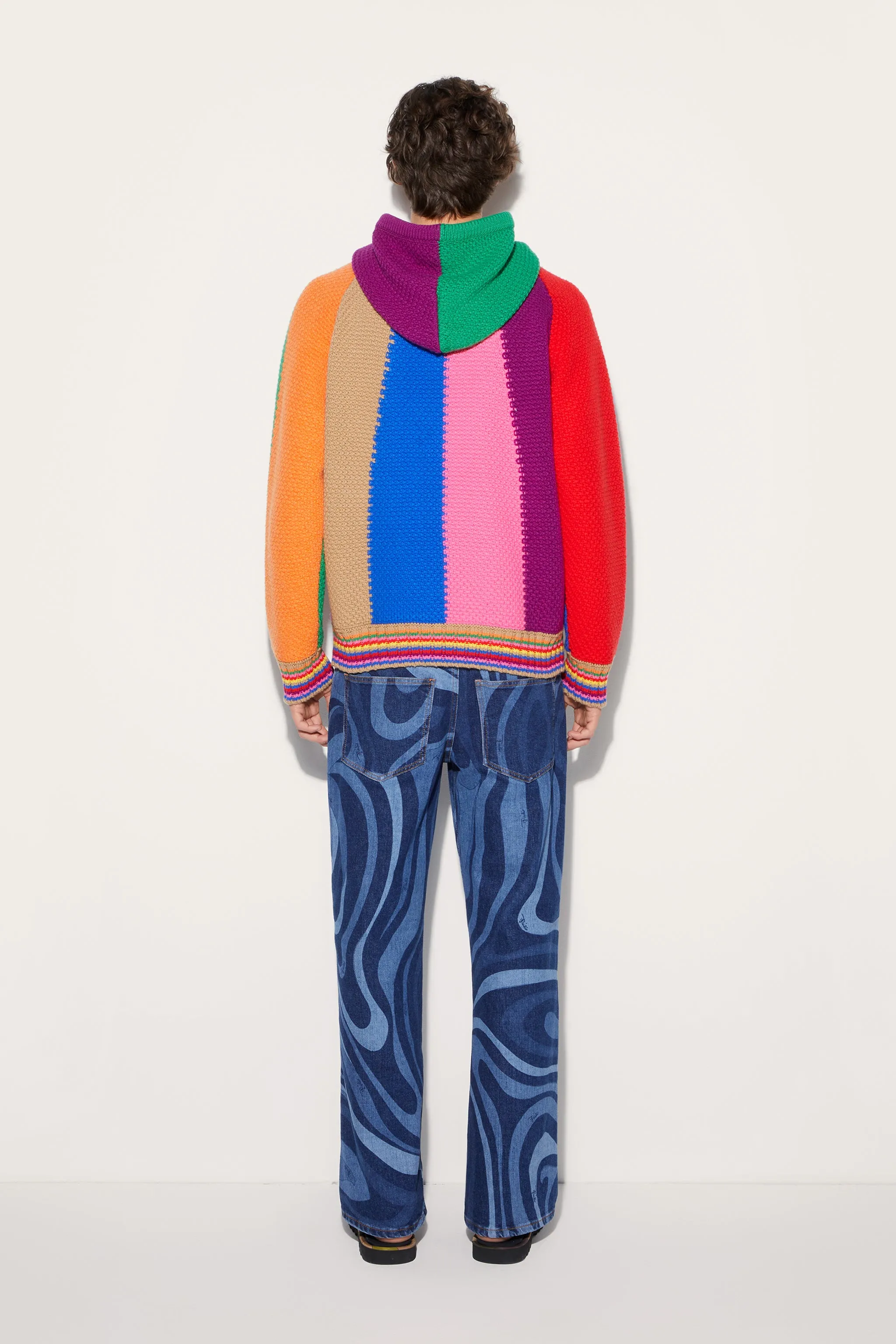 Colourblock Wool Hoodie