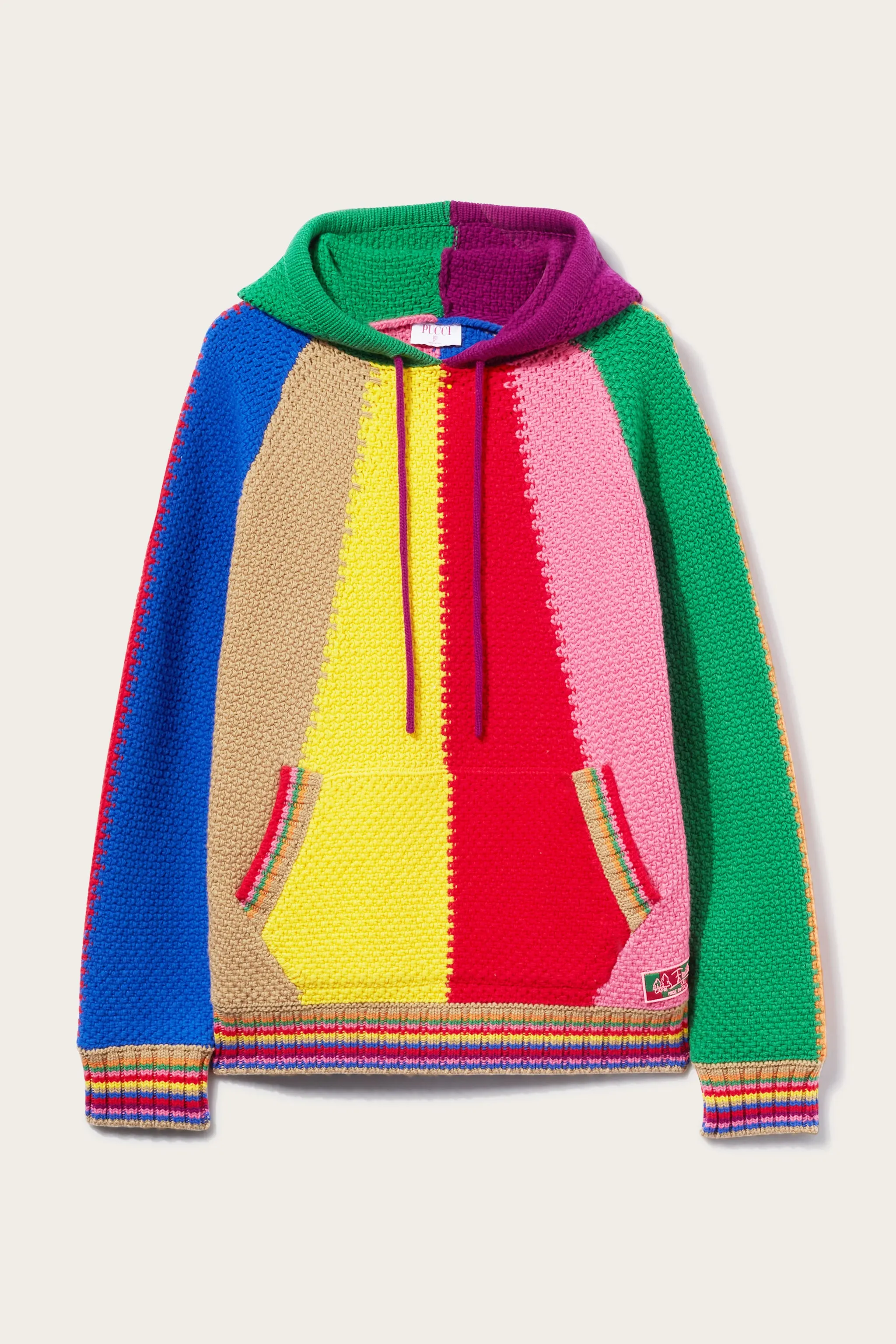 Colourblock Wool Hoodie