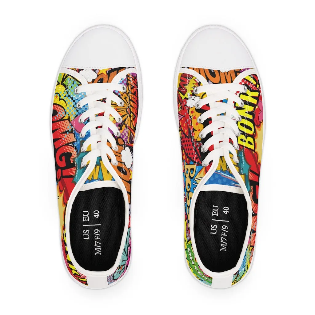 Comic book style Women's Low Top Sneakers