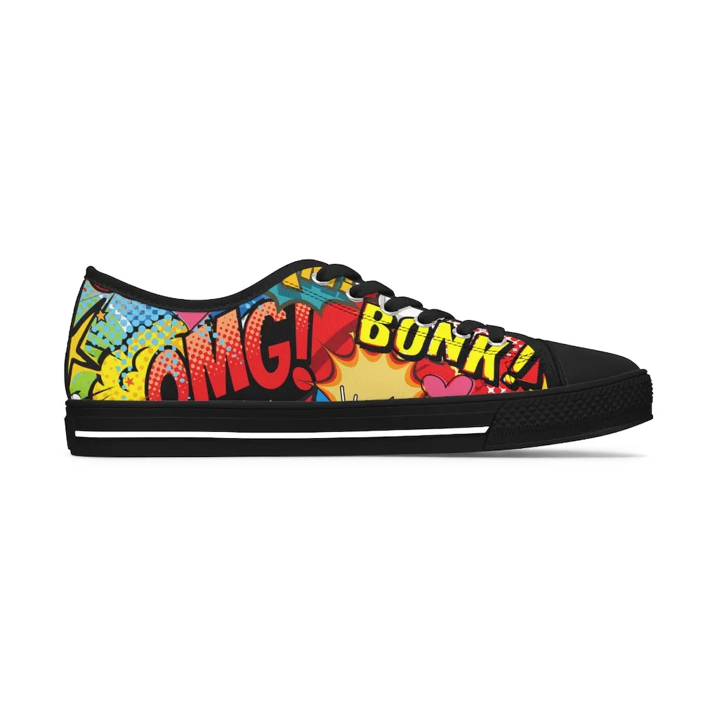 Comic book style Women's Low Top Sneakers