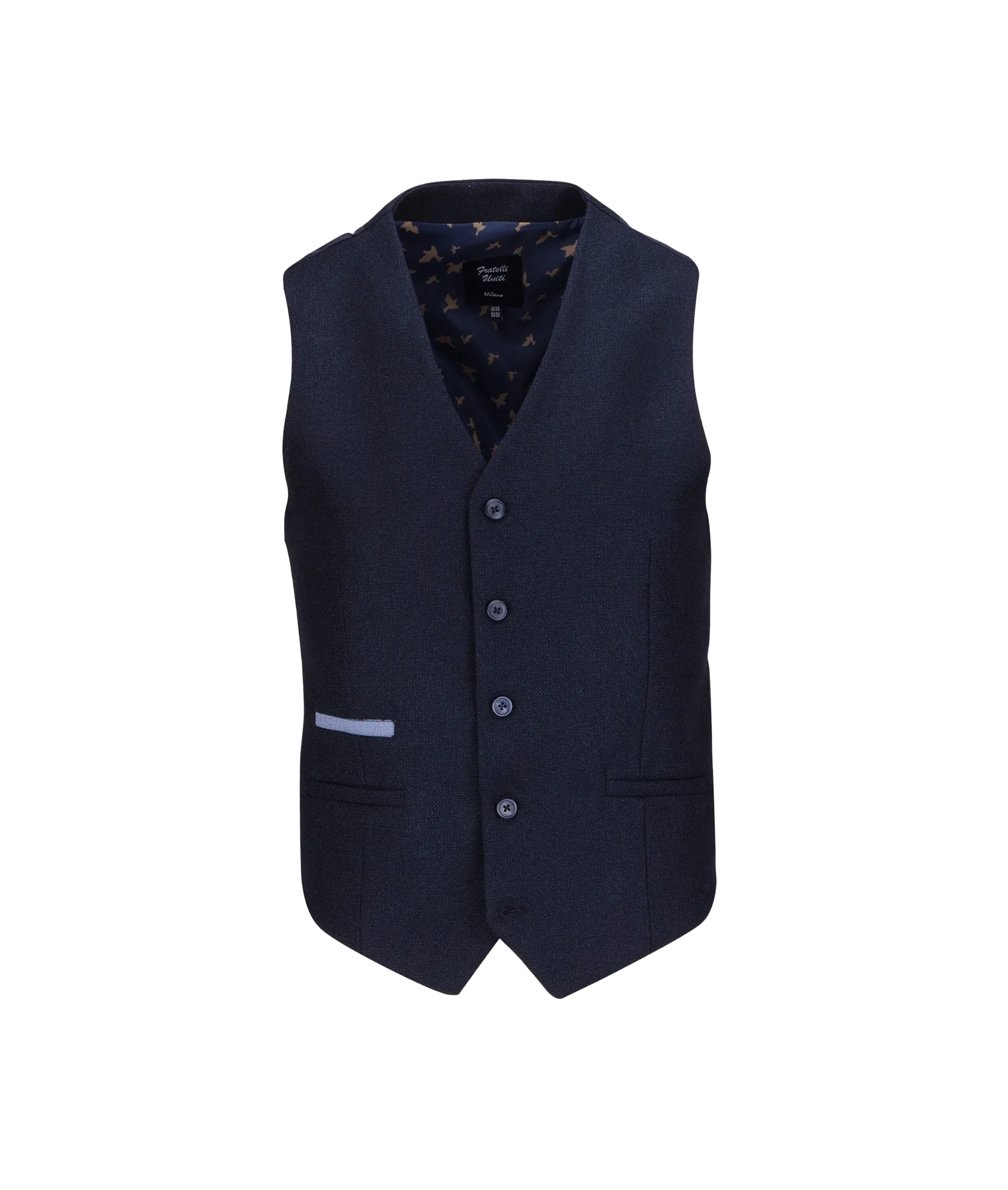 Contrast Details Waistcoat - Navy