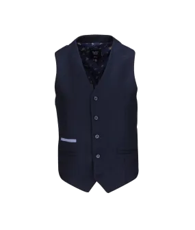 Contrast Details Waistcoat - Navy