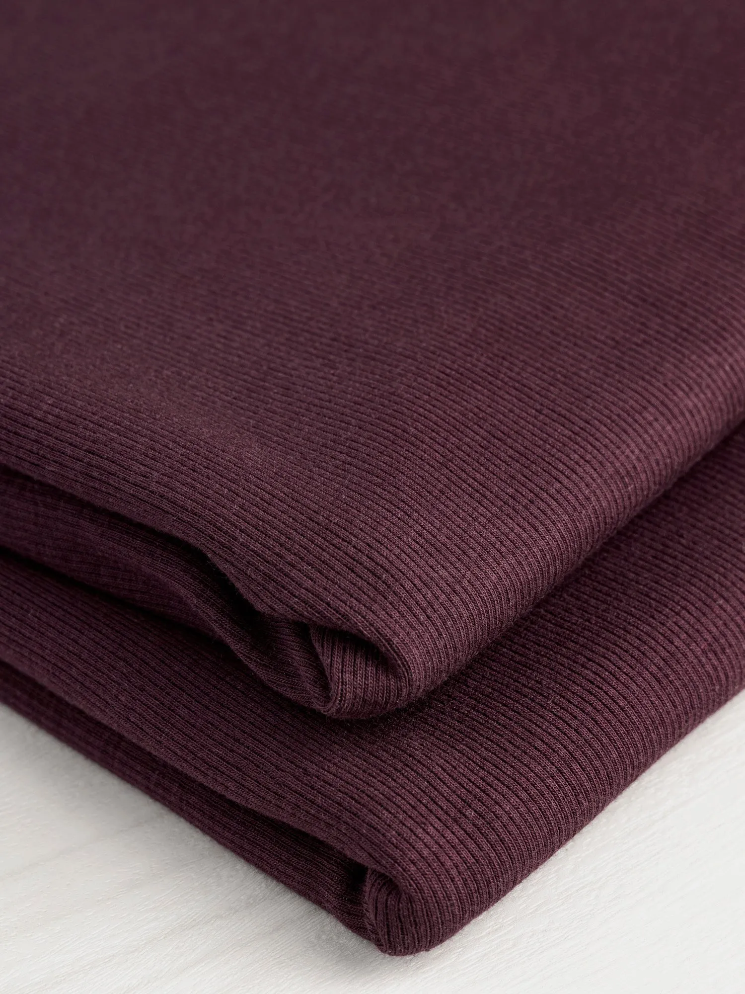 Cotton Tencel Modal Rib Knit - Merlot