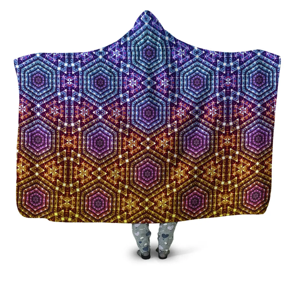 Cracked Mind Sunset Hooded Blanket